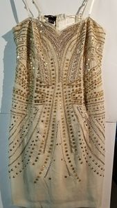 H&M slip style sequined dress.